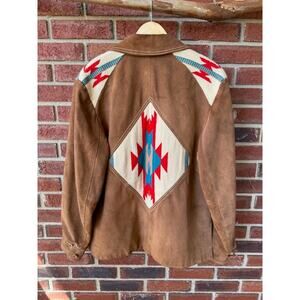 Vintage Pioneer Wear Chimayo Suede Leather Jacket Size 40